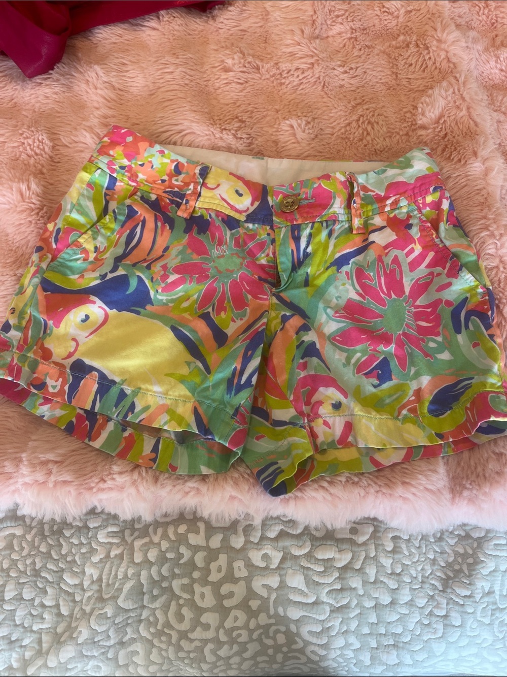 Colorful Floral Print Lilly Pulitzer Callahan Shorts. Sz 0